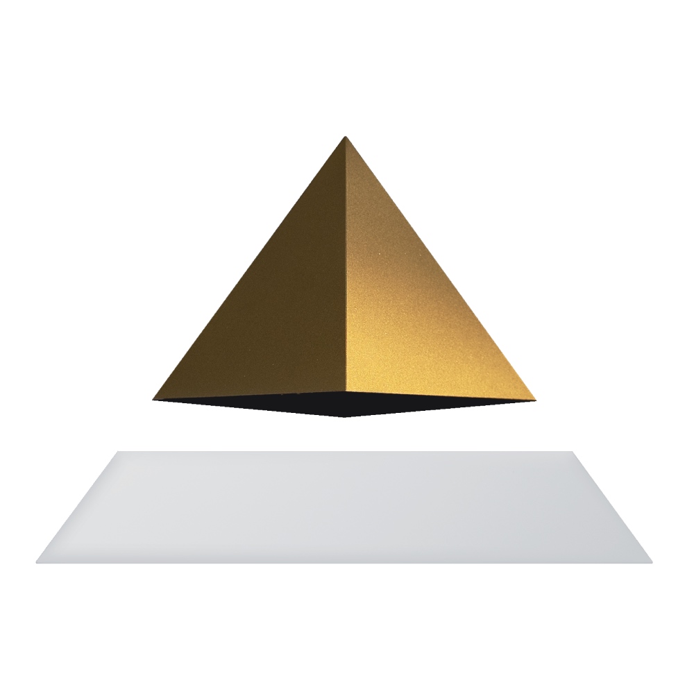 Levitating pyramid Py by Flyte White-Gold